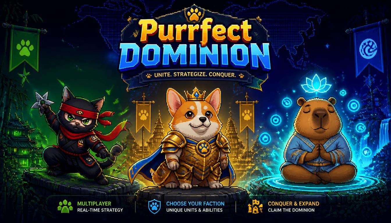 Purrfect Dominion: Gatti Ninja, Corgi Imperiali e Capibara Zen in battaglia